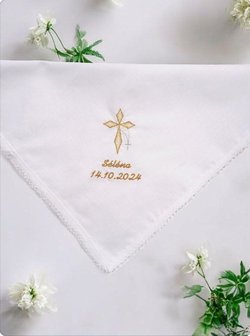 Serviette broder de baptême